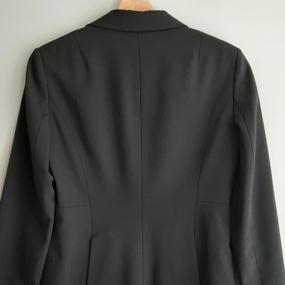 SANDRA ANGELOZZI Single Button Closure Classic Blazer Jacket Black Sz 4 - Picture 7 of 12